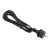 Akyga AK-OT-02S CEE 7/7 Gummi-Netzkabel mit offenem Ende, H05RR-F 3x 1,5 mm², 1,8 m, Schwarz