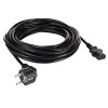 Akyga AK-PC-06S Netzkabel CEE 7/7 (Schuko) auf IEC C13, Kupfer 3 x 1,5 mm², 3 m, Schwarz