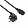 Akyga AK-PC-106A Netzkabel CEE 7/7 (Schuko) auf IEC C13, CCA 3 x 0,75 mm², 3 m, Schwarz