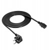 Akyga AK-PC-106A Netzkabel CEE 7/7 (Schuko) auf IEC C13, CCA 3 x 0,75 mm², 3 m, Schwarz