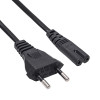 Akyga AK-RD-04A Netzkabel CEE 7/16 (Eurostecker) auf IEC C7 (Achter), CCA 2 x 0,5 mm², 0,5 m, Schwarz