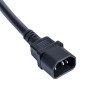 Akyga AK-PC-13A Netzadapterkabel IEC C14 auf CEE 7/3 (Schuko) Buchse, Kupfer 3 x 0,75 mm², 1 m, Schwarz