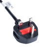 Akyga AK-AG-02A Netzkabel UK BS 1363 (Typ G) auf IEC C5 (Kleeblatt), CCA 3 x 0,5 mm², 1,5 m, Schwarz