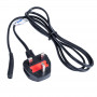 Akyga AK-AG-03A Netzkabel UK BS 1363 (Typ G) auf IEC C7 (Achter), CCA 2 x 0,5 mm², 1,5 m, Schwarz