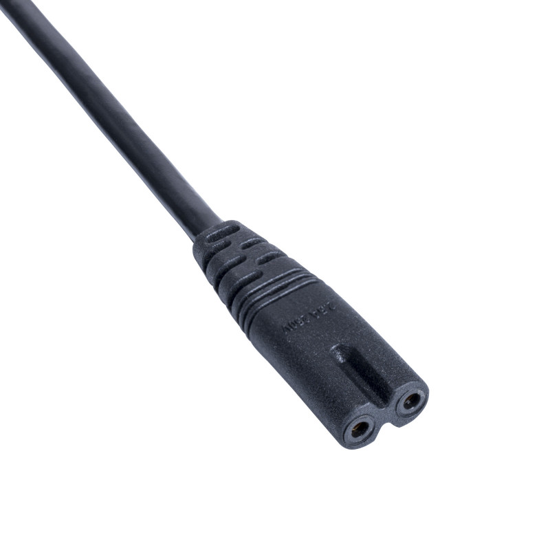 Akyga AK-AG-03A Netzkabel UK BS 1363 (Typ G) auf IEC C7 (Achter), CCA 2 x 0,5 mm², 1,5 m, Schwarz