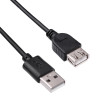 Akyga AK-USB-07 USB 2.0 Verlängerungskabel USB-A Stecker auf Buchse, 1,8 m, Schwarz
