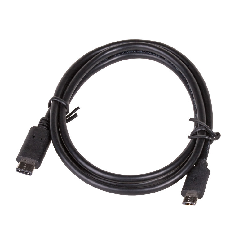 Akyga AK-USB-16 USB 2.0 Kabel Micro USB-B (M) auf USB-C (M), 1 m, Schwarz