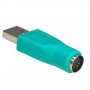 Akyga AK-AD-14 USB-A (F) auf PS/2 (M) Adapter, grün
