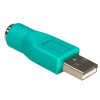 Akyga AK-AD-14 USB-A (F) auf PS/2 (M) Adapter, grün