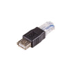 Akyga AK-AD-27 USB-A (F) auf RJ45 (M) Adapter, Schwarz