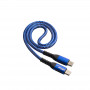 Akyga AK-USB-36 geflochtenes USB-C-auf-USB-C-Kabel, USB 2.0, 100 W, 0,5 m, Blau