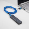 Akyga AK-USB-36 geflochtenes USB-C-auf-USB-C-Kabel, USB 2.0, 100 W, 0,5 m, Blau