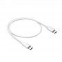 Akyga AK-USB-39 USB-C-auf-USB-C-Kabel, USB 2.0, 60 W, 0,5 m, Weiß