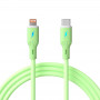 Akyga AK-USB-73 USB-C-auf-Lightning-Silikonkabel, USB 2.0, 30 W, 1 m, Grün