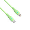 Akyga AK-USB-73 USB-C-auf-Lightning-Silikonkabel, USB 2.0, 30 W, 1 m, Grün