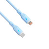Akyga AK-USB-72 USB-C-auf-Lightning-Silikonkabel, USB 2.0, 30 W, 1 m, Blau