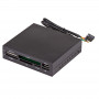 Akyga AK-CA-37 interner All-in-One-Speicherkartenleser für 3,5"-Schacht, USB 2.0, Schwarz