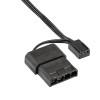 Akyga AW-12E-BR 120 mm Gehäuselüfter, 33 rote LEDs, Molex, Schwarz