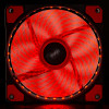Akyga AW-12E-BR 120 mm Gehäuselüfter, 33 rote LEDs, Molex, Schwarz
