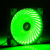 Akyga AW-12E-BG 120 mm Gehäuselüfter, 33 grüne LEDs, Molex, Schwarz