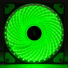 Akyga AW-12E-BG 120 mm Gehäuselüfter, 33 grüne LEDs, Molex, Schwarz