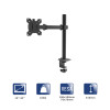 Akyga AK-MB-01 Tisch-Monitorarm für einen Monitor, 15-32", bis 10 kg, VESA 75/100, Schwarz