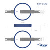 Akyga AKY1107 CR2032 ST2N Lithium-Batterie 3 V 210 mAh mit 2 Pins (THT)