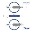 Akyga AKY0894 CR2032 ST2NB Lithium-Batterie 3 V 210 mAh mit 2 Pins, 20 mm Rastermaß (THT)