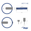 Akyga AKY1140 CR2032 HP2D Lithium-Batterie 3 V 210 mAh mit 2 Pins, 20 mm Rastermaß