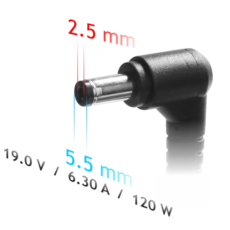 Akyga AK-ND-44 Notebook-Netzteil 19 V / 6,3 A, 120 W, 5,5 x 2,5 mm, 1,2 m