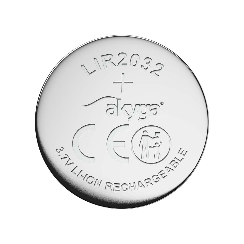 Akyga UltraCoin AKY1707 LIR2032 wiederaufladbare Li-Ion-Knopfzelle 3,7 V 70 mAh