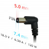 Akyga AK-ND-46 Notebook-Netzteil 18,5 V / 6,5 A, 120 W, 7,4 x 5,0 mm + Pin, 1,2 m, für HP