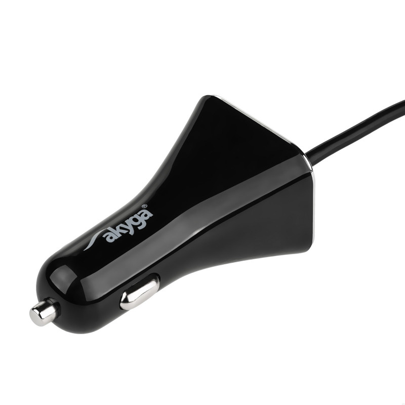 Auto-Ladegerät 12/24V Akyga AK-CH-10 45W 4x USB-A 5V / 9A modular schwarz
