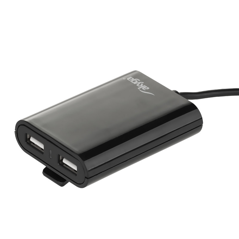 Auto-Ladegerät 12/24V Akyga AK-CH-10 45W 4x USB-A 5V / 9A modular schwarz