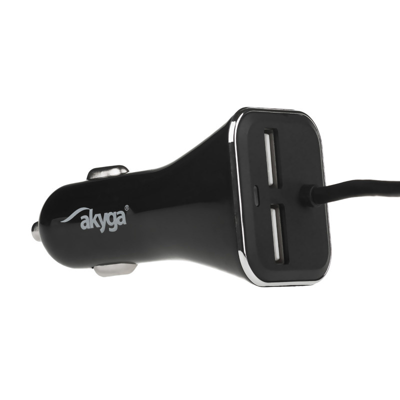 Auto-Ladegerät 12/24V Akyga AK-CH-10 45W 4x USB-A 5V / 9A modular schwarz