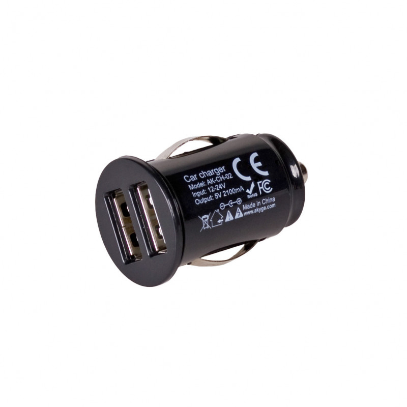 Auto-Ladegerät 12/24V Akyga AK-CH-02 10,5W 2x USB-A 5V / 2,1A schwarz
