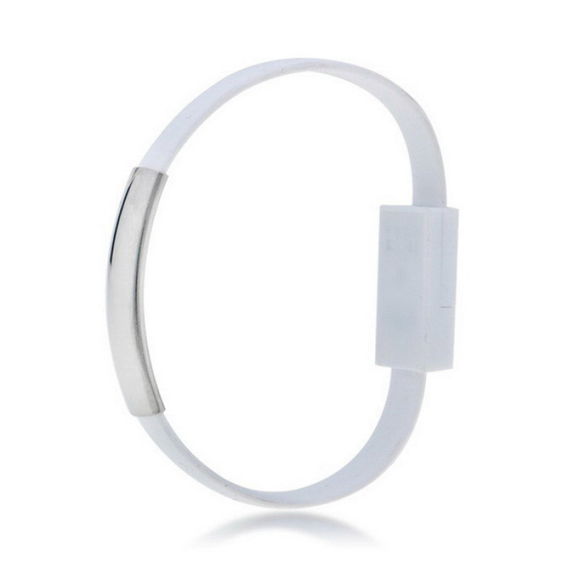 Akyga AK-AD-47 Armband-USB-Kabel, USB-C (m) / USB-A, USB 2.0, 23 cm, weiß