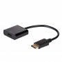 Akyga AK-AD-11 Konverter-Adapter mit Kabel DisplayPort Stecker auf HDMI Buchse, 15 cm, Schwarz