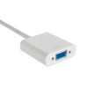 Akyga AK-AD-39 Mini DisplayPort (M) auf VGA (F) Adapterkabel, 15 cm, Weiß