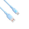 Akyga AK-USB-63 USB-Kabel USB-A (m) / USB-C (m), USB 2.0, 18W, 1 m, blau, Silikon