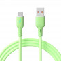 Akyga AK-USB-64 USB-Kabel USB-A (m) / USB-C (m), USB 2.0, 18W, 1 m, grün, Silikon