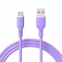 Akyga AK-USB-65 USB-Kabel USB-A (m) / USB-C (m), USB 2.0, 18W, 1 m, lila, Silikon