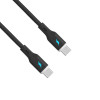Akyga AK-USB-67 USB-Kabel USB-C (m) / USB-C (m), USB 2.0, 60W, 1 m, schwarz, Silikon