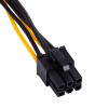 Akyga AK-CA-30 SATA-Stromversorgung (M) auf PCIe 6-polig (F) Adapterkabel, 15 cm