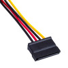Akyga AK-CA-16 Molex (M) auf 2x SATA-Stromversorgung (F) Splitterkabel, 15 cm