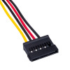 Akyga AK-CA-16 Molex (M) auf 2x SATA-Stromversorgung (F) Splitterkabel, 15 cm