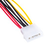 Akyga AK-CA-16 Molex (M) auf 2x SATA-Stromversorgung (F) Splitterkabel, 15 cm