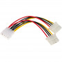 Akyga AK-CA-15 Molex (M) auf 2x Molex (F) Stromverteilerkabel, 15 cm