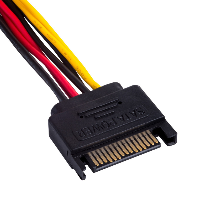 Akyga AK-CA-31 SATA-Stromverteiler-Kabel, SATA (Stecker) auf 2x SATA (Buchse), 2x 15 cm