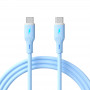 Akyga AK-USB-68 USB-Kabel USB-C (m) / USB-C (m), USB 2.0, 60W, 1 m, blau, Silikon